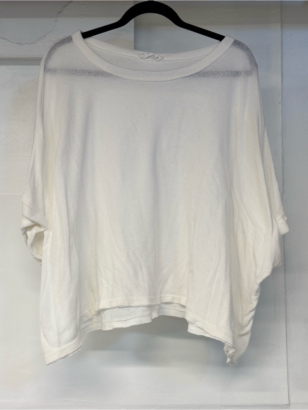 Women’s Oversized White Short-Sleeve Boxy Tee